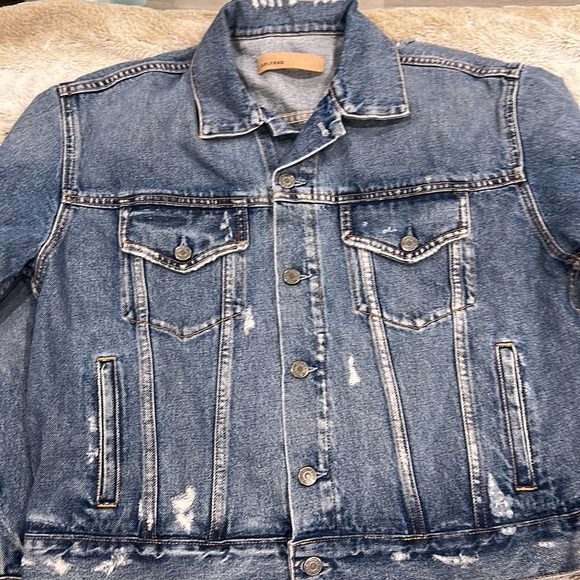 NWT GRLFRND Denim Kim Boyfriend Trucker Jacket medium - Picture 3 of 5